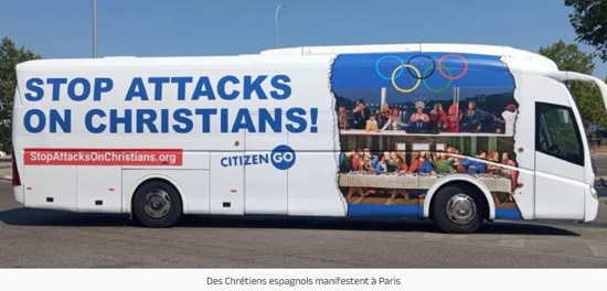 Spanish Catholics Protest in Paris